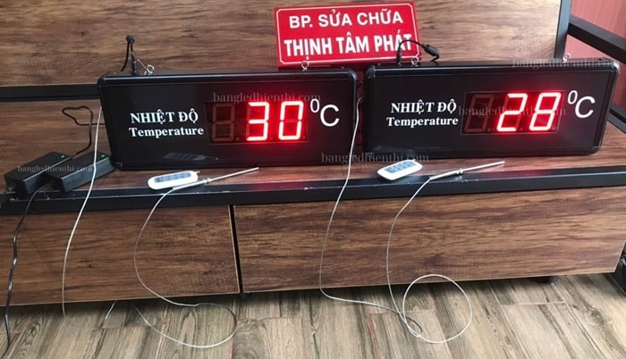 hiển thị nhiệt độ cao